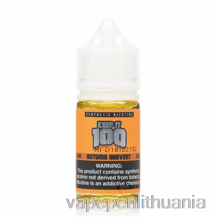 Rudens Derliaus Druskos - Pasilik 100 E-skysčio - 30ml 50mg Vape Skysčio